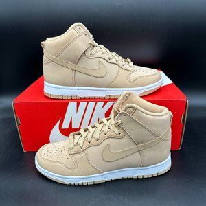 Nike Dunk High Premium Sneakers Vachetta Tan White DX2044-201 Women’s Size 8